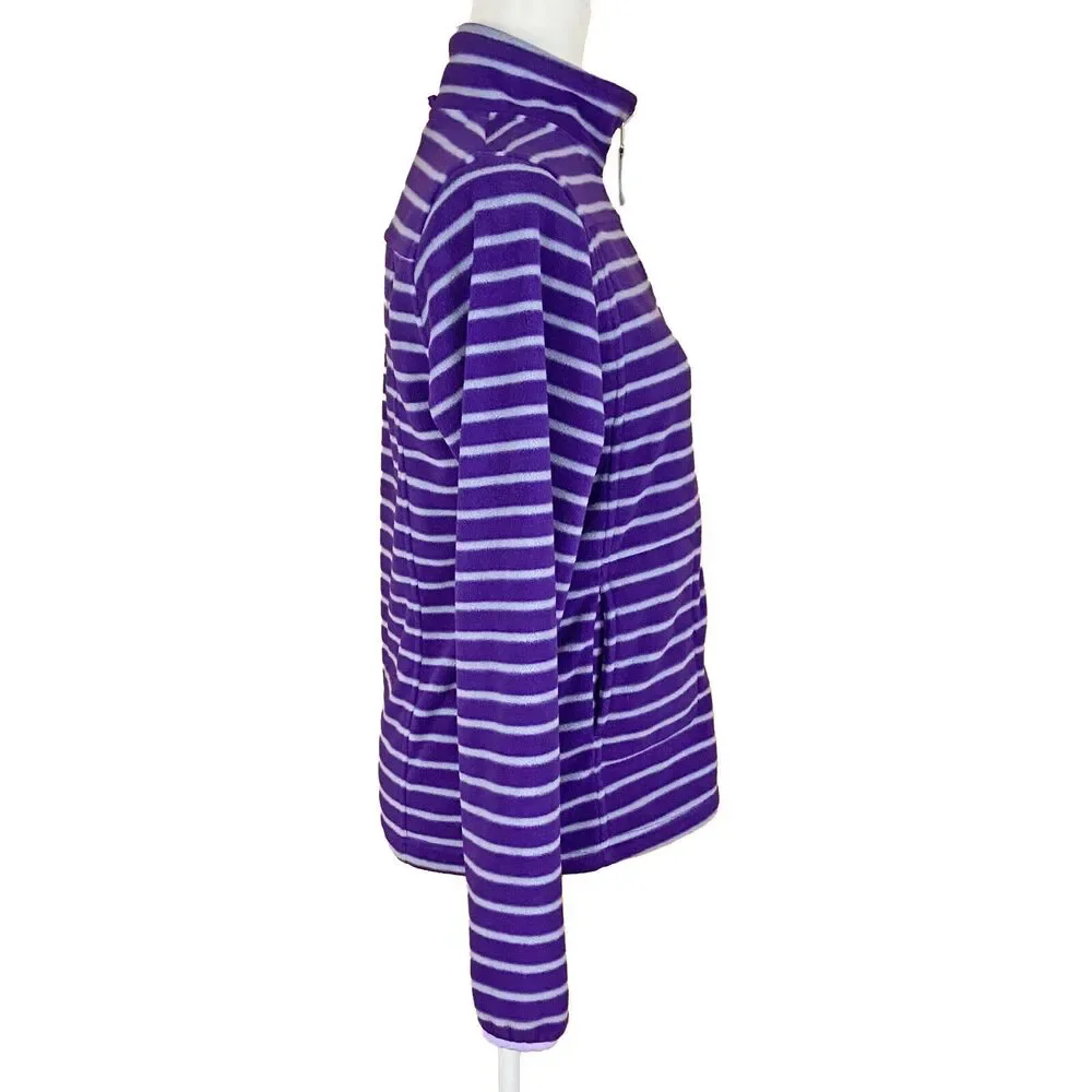 Lands' End Girls 3-in-1 Stormer Parka Size XL (16) Purple Gray Hood Fleece Lined